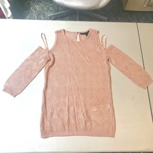 Cold Shoulder Light Pink Top Size XS